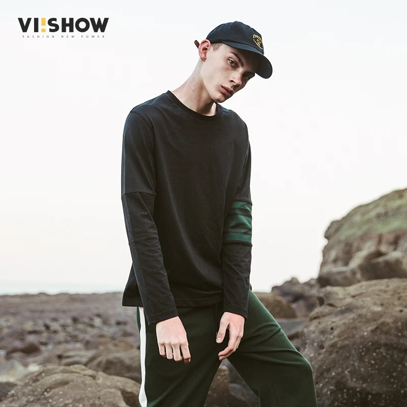 

VIISHOW New Long Sleeve T Shirt Men Hip Hop Slim Fit T-Shirt Men Cotton Tee Shirts Homme Men Brand Clothing Camisetas Masculina