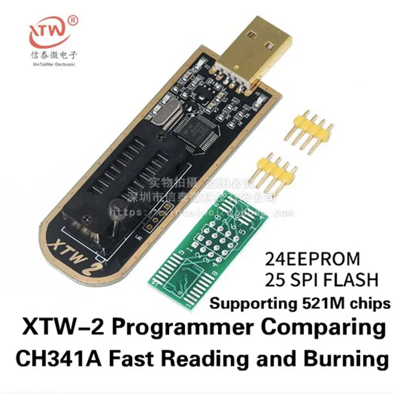 XTW 2 24 25 серия EEPROM Flash BIOS USB программирующее устройство с программным обеспечением