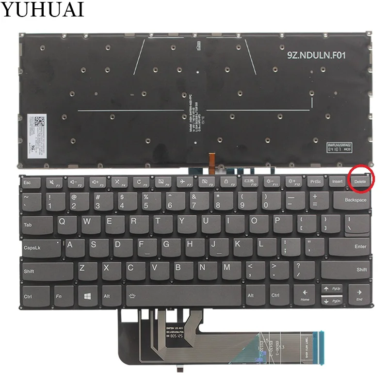 

New US laptop Keyboard for Lenovo Air14 air15 YOGA 530 120S-11IAP US black keyboard With backlight