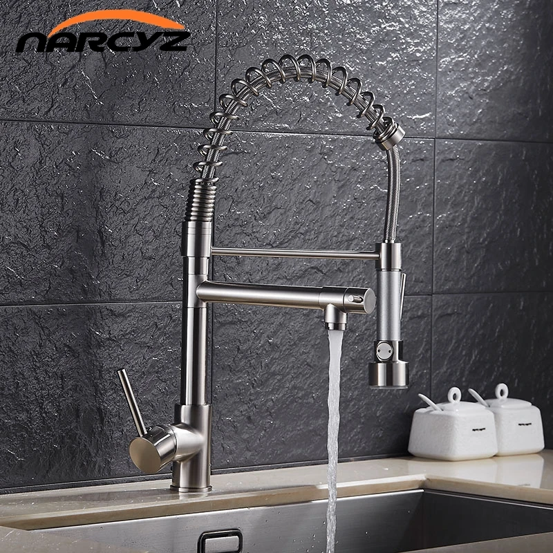 Golden European modern kitchen faucet multifunctional hot and cold