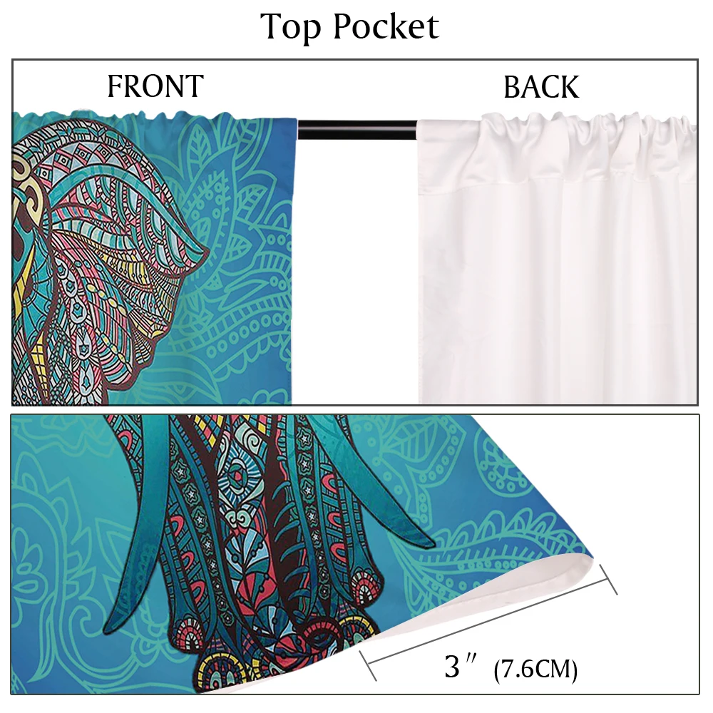 Miracille Индийский Слон занавески s Тепловая Изолированная занавеска s затемненная занавеска драпировка для гостиной спальни окна домашний декор