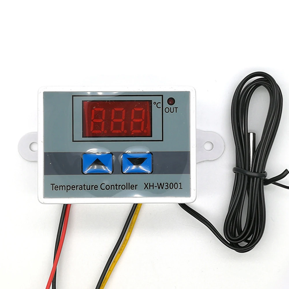Thermostat Regulator Electronic Sensor Compact Digital With Probe Switch Cool Heat LCD Display Automatic Temperature Controller