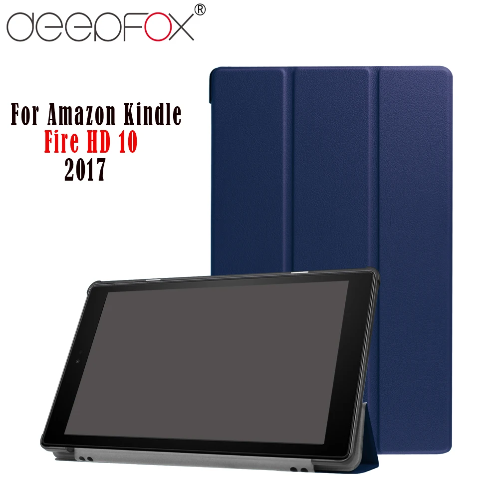 

DeepFox Case for Amazon Fire HD10 2017 Flip Leather Case Cover For Amazon Kindle Fire HD10 10.1" Tablet Case Protective shell