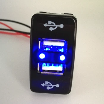 

Dual USB Interface Socket For Toyota VIGO Charge Charging for iPhone MP3 MP4 Smartphone PAD Tablet PC GPS(6.8)