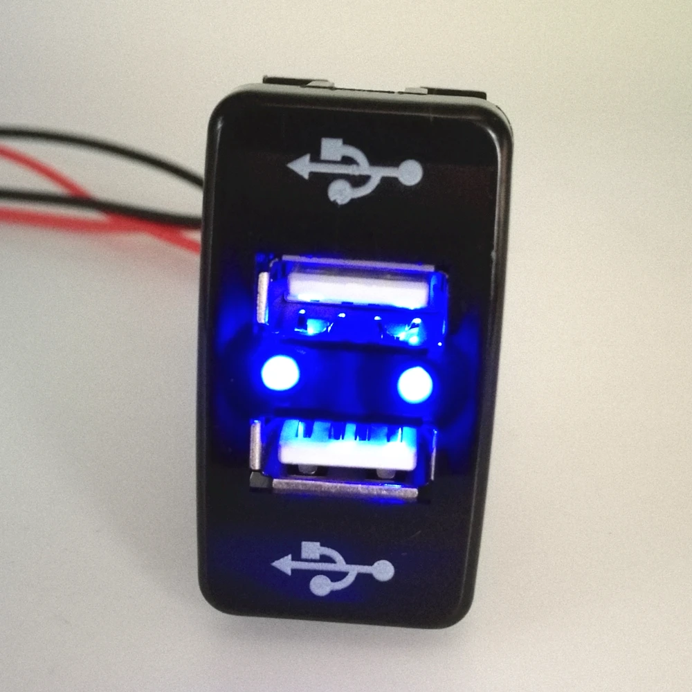 Двойной USB разъем интерфейса для Toyota VIGO Зарядка iPhone MP3 MP4 смартфон PAD планшетный ПК