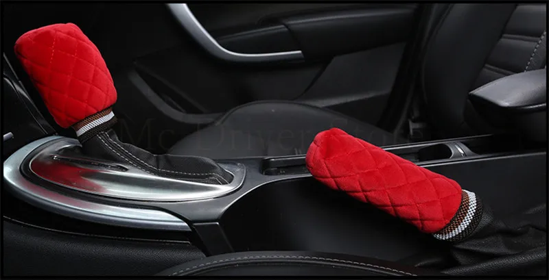 Рукоятки рычага КПП мягкая крышка автомобиля рукоятки ручного тормоза теплые шестерни плюшевый Чехол Набор автомобильные аксессуары Интерьер Декор Универсальный 8 цветов