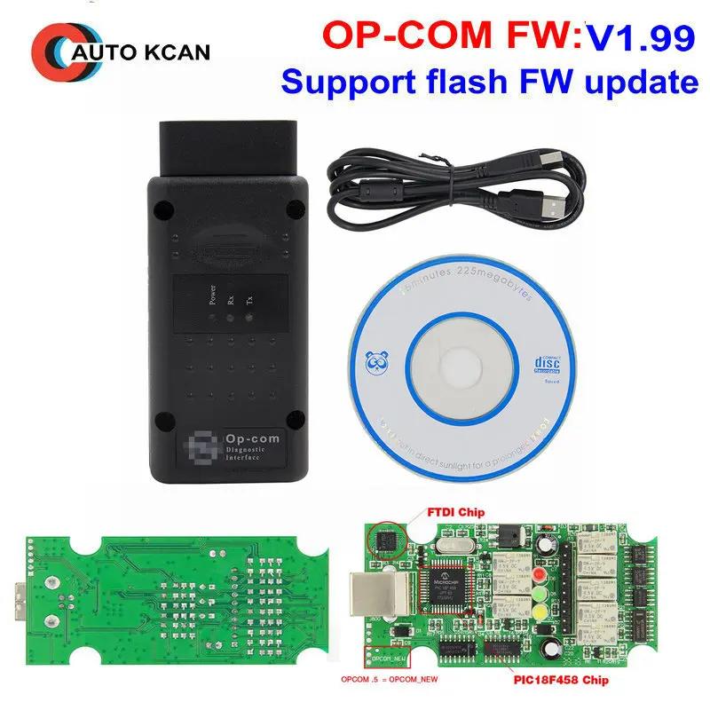 

2019 Newest OPCOM V1.99 firmware can update A+++ quality OP-COM For Op Diagnostic-tool OP COM with real pic18f458
