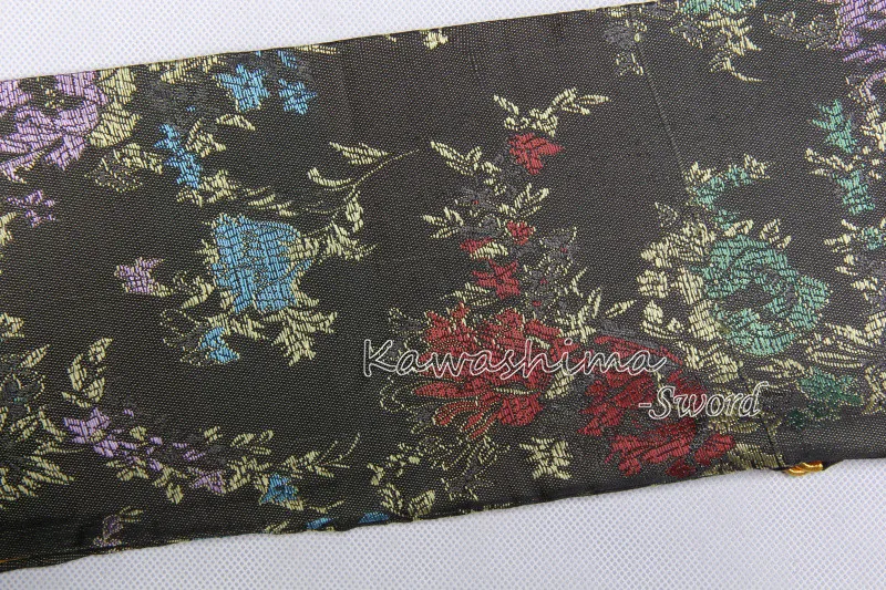 Японский самурайский меч сумка из шелка черный золотой красный цвет вышитый цветок для Катаны/Wakizashi совершенно поставка
