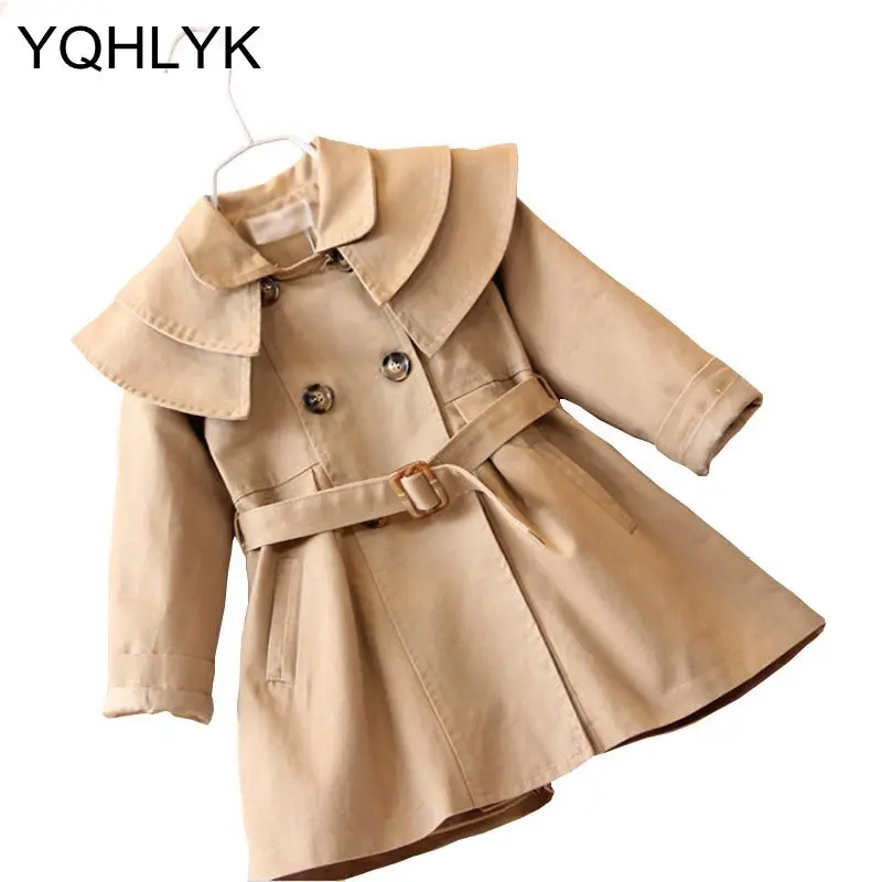 

New Fashion Spring Autumn Girl Jacket Solid Color Lapel Girl Coat Children Clothes Parka Casual Sweet Kids Clothes Outerwear 151