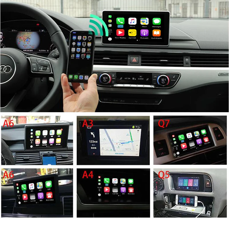 Sinairyu беспроводной Apple Carplay/Android Авто решение для Audi Q2 Q5 A4 A5 A6 A7 Q7 A3 Q3 B9 MMI с обратной камерой для Audi