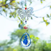 H& D, ручная работа, Бабочка, защита от солнца, с розой, кристалл, призма, оконный орнамент, радуга, производитель, висячие, солнышки, домашний, Свадебный декор