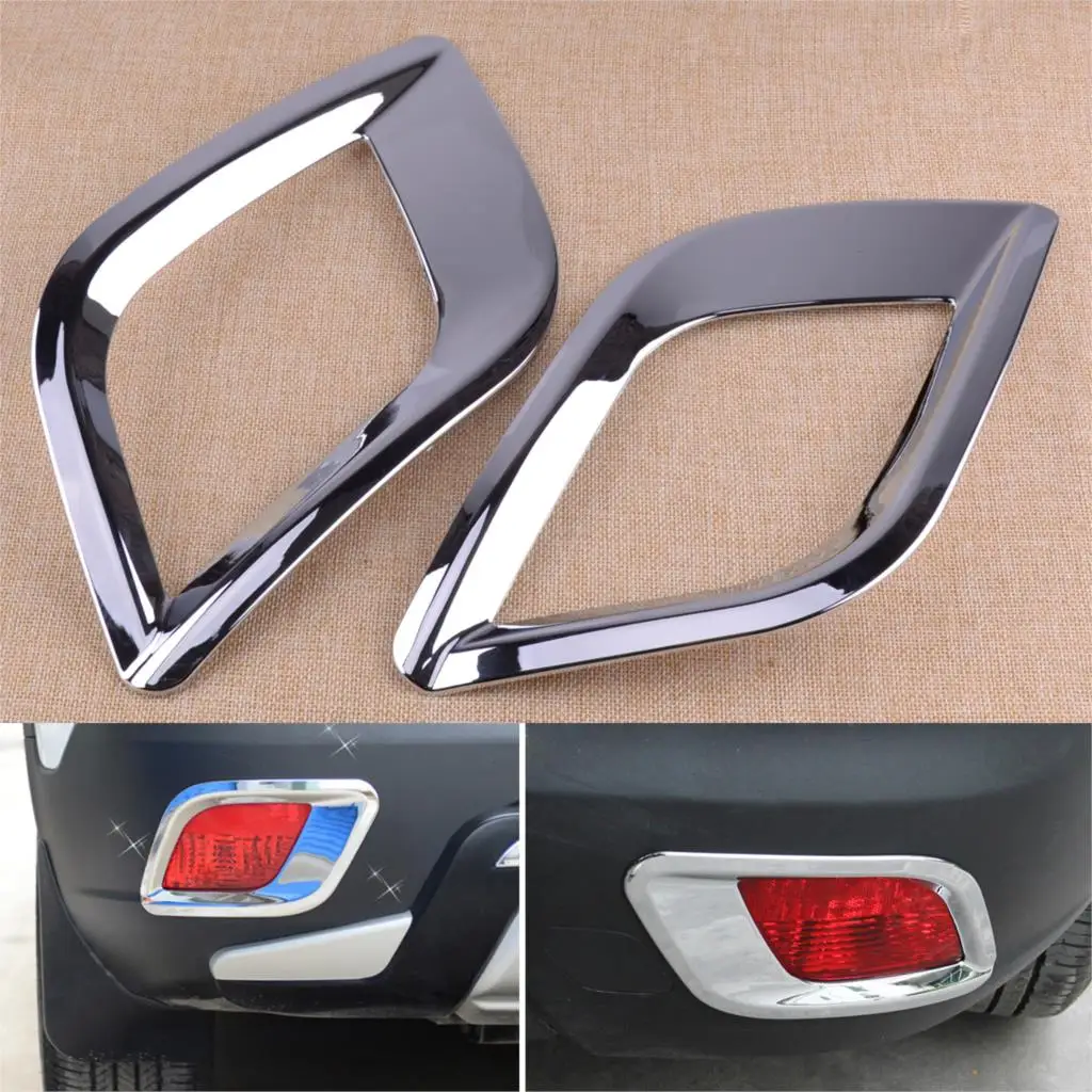 

CITALL 2Pcs Car Rear Fog Light Lamp Cover ABS Trim Frame Beze For Buick Encore Opel Vauxhall Mokka 2012 2013 2014 2015 2016