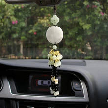 Высокое качество автомобиля кулон авто зеркало заднего вида украшение искусственный камень автомобиль орнамент декоративная подвеска для автомобиля