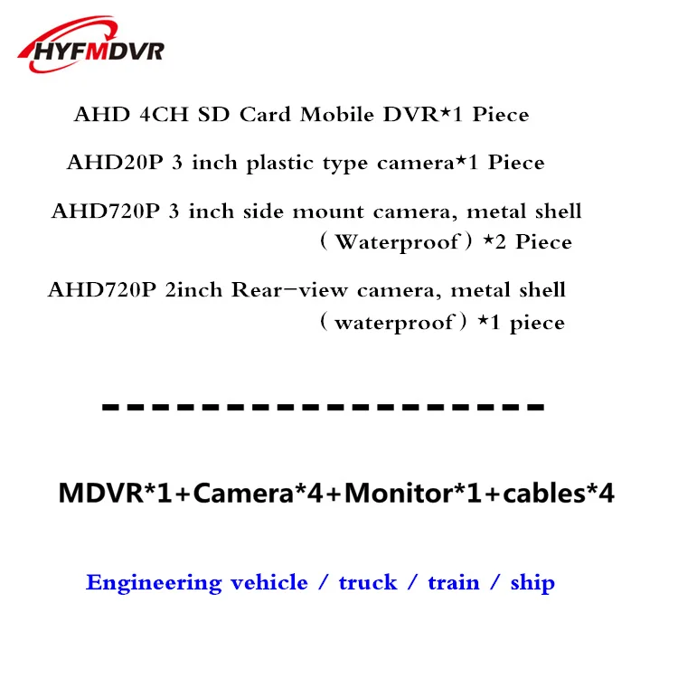 Прямая с фабрики, 4 канала грузовой вагон набор для мониторинга, Полный 720 P Мегапиксельная Беспроводная Поддержка английский/русский/Han Wen