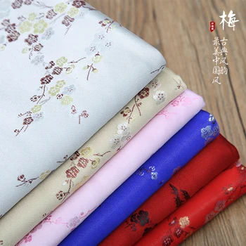 

Fashion brocade jacquard fabric classical plum packaging bag pillow cushion fabric 90cm wide