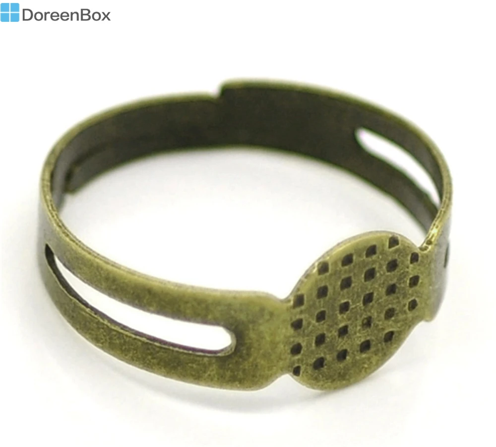 Doreen Box Горячее предложение-античные бронзовые регулируемые настройки кольца 17 9