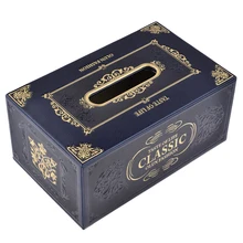 Klassische Tissue Box Rechteck Europäischen Stil Deckt Start Auto Büro Hohe Qualität Tissue Box Drei Farben