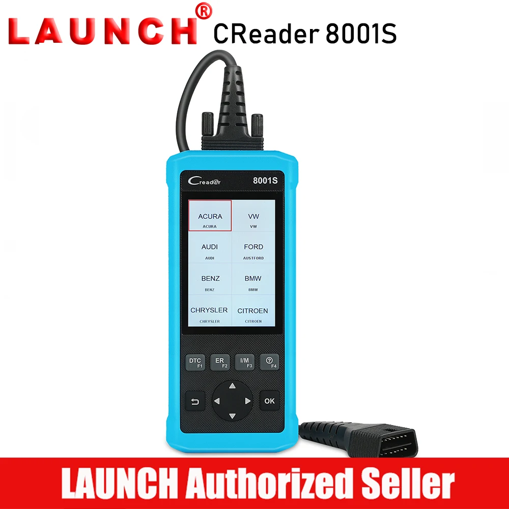 

Launch Creader 8001S Automotive Diagnostic Tool Full OBD2 Code Reader Scanner Engine Transmission ABS SRS Oil Reset EPB BMS
