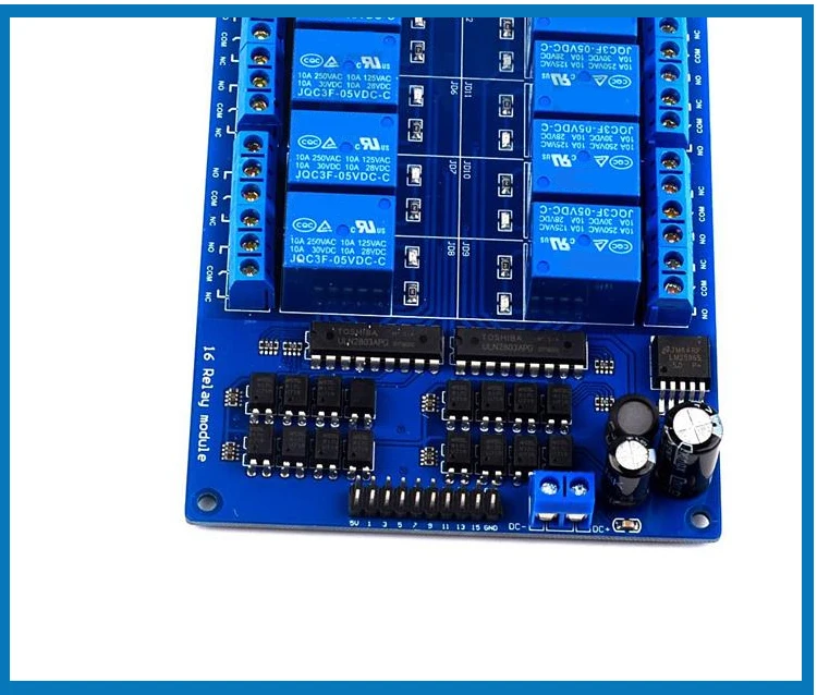 16 канальный релейный модульный светильник муфта изоляции низкий уровень триггера PLC Управление Панель 5v12v24v триггерный релейный модуль