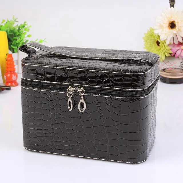 Capacity Large Crocodile Cosmetic Bags Box Jewelry Display Case Capacity Large Crocodile Cosmetic Bags Box Jewelry Display Case Personalized Makeup Bag Kit Necessarie Women Travel