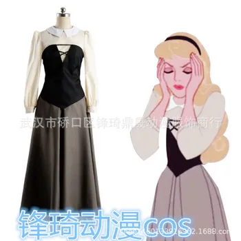 

Animated film Aurora Princess Long skirts Cinderella Princess dress halloween costumes for women anime cosplay adult costume