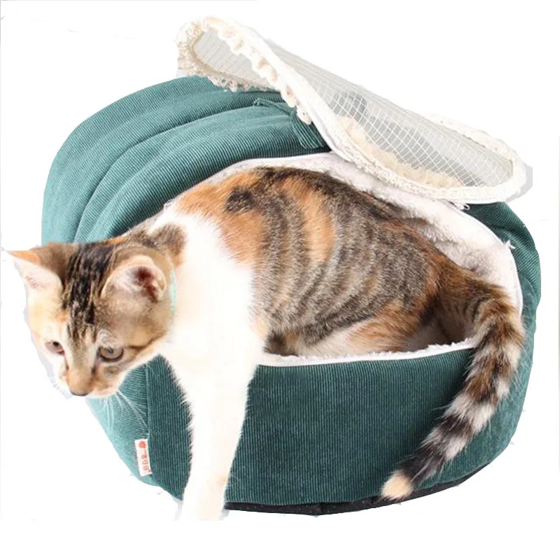 Newborn Small Dog Cage Warm Soft Dog Baby Kennel with Lace Curtain for