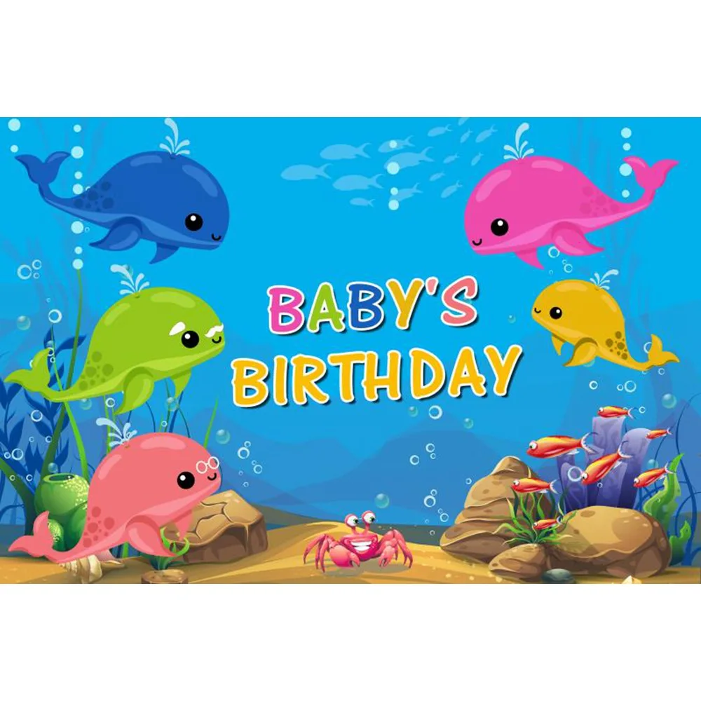 Yeele подводный мир Акула Корона Коралл ребенок день рождения фотографии задний план индивидуальные фотографические фоны для фотостудии - Цвет: NWH05977