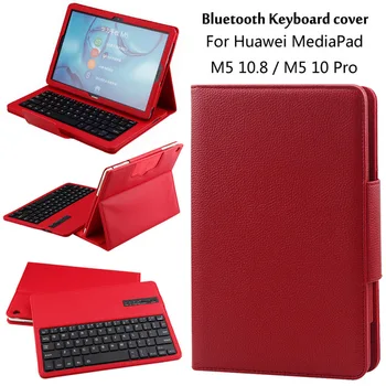

For Huawei MediaPad M5 10 Pro / M5 10.8'' Tablet CMR-AL09 CMR-W09 Detachable ABS Bluetooth Keyboard PU Leather Case Cover +Pen