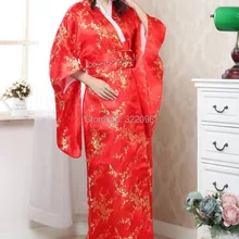 Шанхай история горячая Распродажа винтажное японское стильное платье женское шелковое атласное кимоно юката вечернее платье цветок 4 цвета H0051