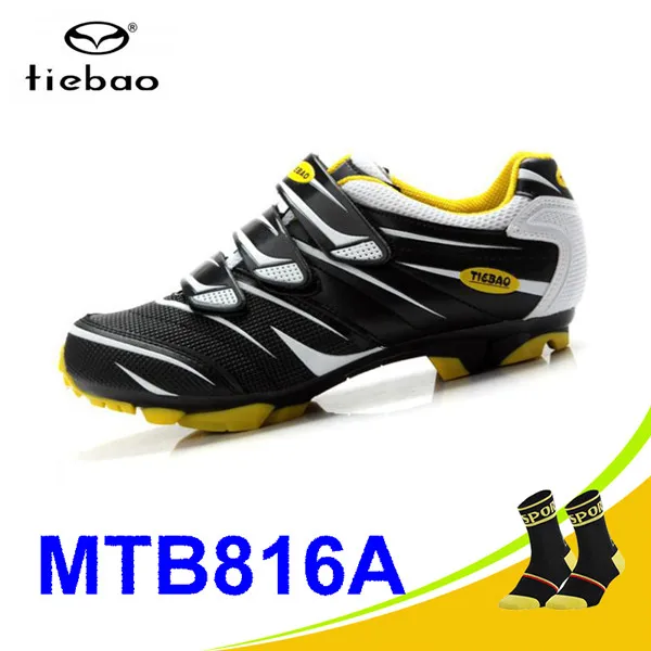 816A MTB black Tiebao велосипедная обувь для горного велосипеда sapatilha ciclismo mtb мужские spd бутсы fietsschoenen уличные MTB велосипедные кроссовки - Цвет: 816A MTB black