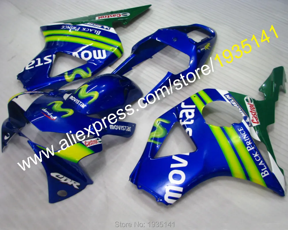 Castrol синий для Honda CBR 900RR 954 2002 2003 CBR900RR 954RR 0203 ABS Пластиковый обтекатель мотоцикла(литье под давлением