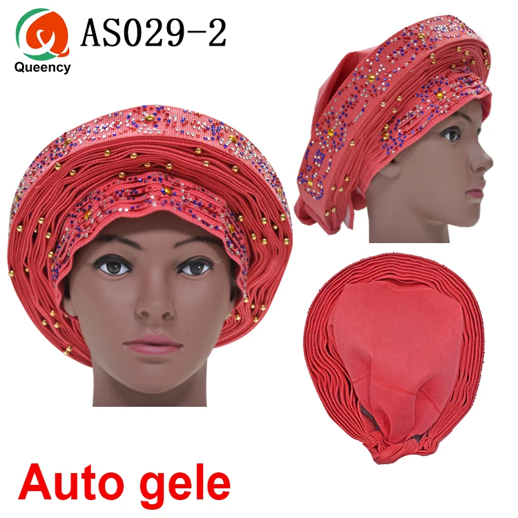 Aso Ebi Queency Африканский Авто геле уже связаны Aso OKE Headtie 1 шт./упак. доступны 24 цвета DHL AS029