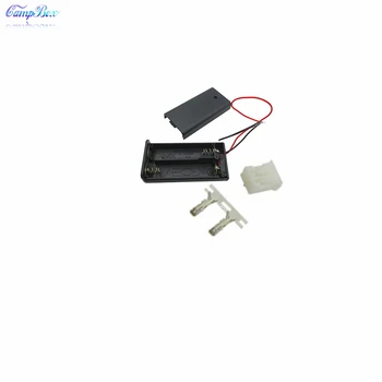 

50Pcs 2xAA Battery Case Holder Socket Wire Junction Boxes With Wires, Switch&Cover, PH 2.0 Header and Crimps