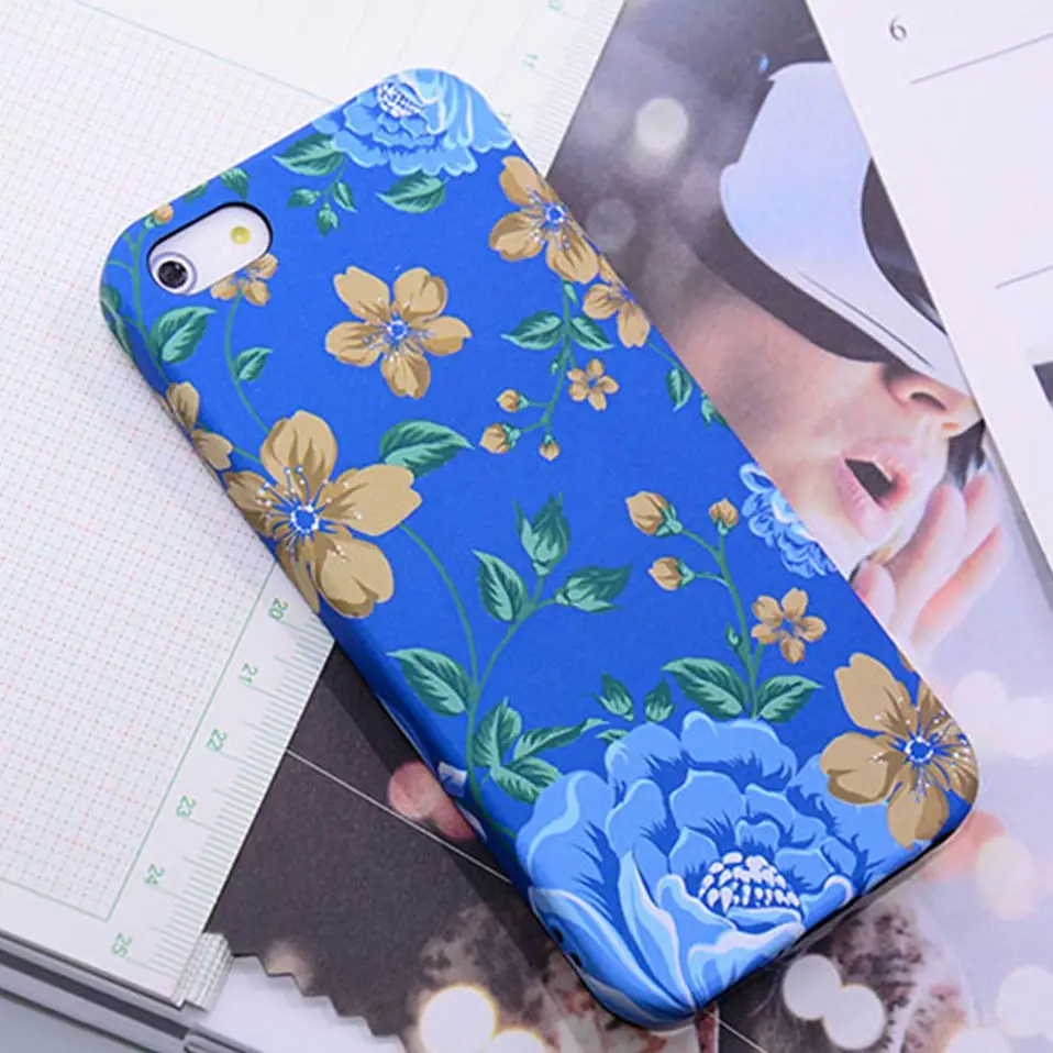 Silicone Soft TPU Phone case For iPhone 6 6S Floral Cover 7 8 X Flower Pattern Plus Funda coque |