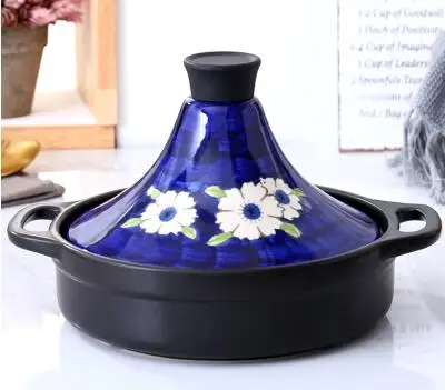 Марокко Tajine Tagine керамика горячий горшок кастрюля рисовое тушеное керамическое рис на пару Япония глиняная кастрюля высокая термостойкость 27 см