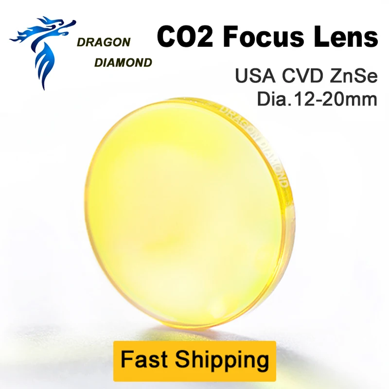 Meilleur ÉTATS UNIS CVD ZnSe CO2 Lentille Laser 12mm 15mm 18mm 19.05mm 20mm Dia 38.1 127mm 1.5 5 pouces Longueur Focale miroirs Pour CO2 Laser Machine