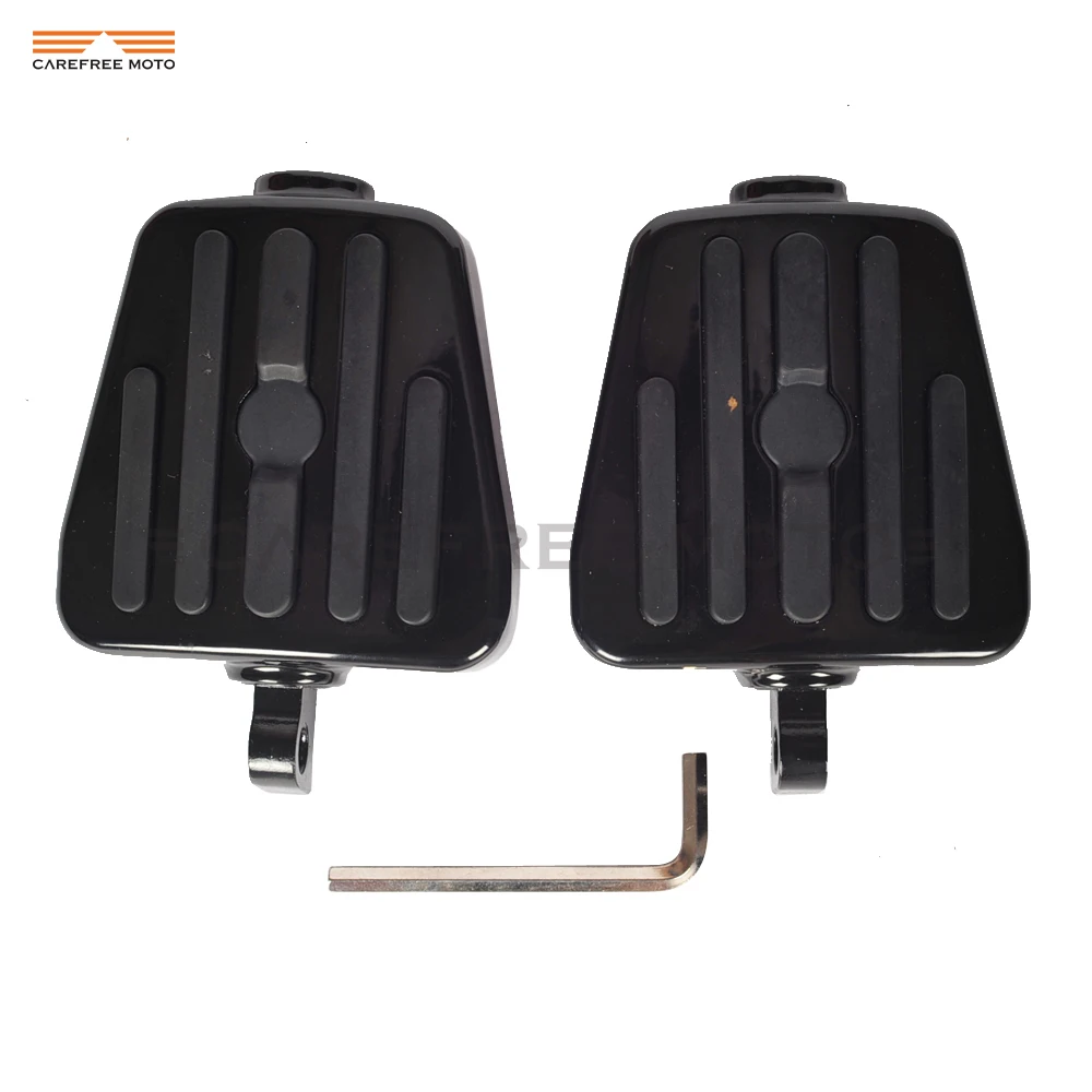 

2 Pcs Black Male Mount Footboards Motorcycle Foot Pegs Moto Foot Rest case for Harley Dyna Softail Sportster