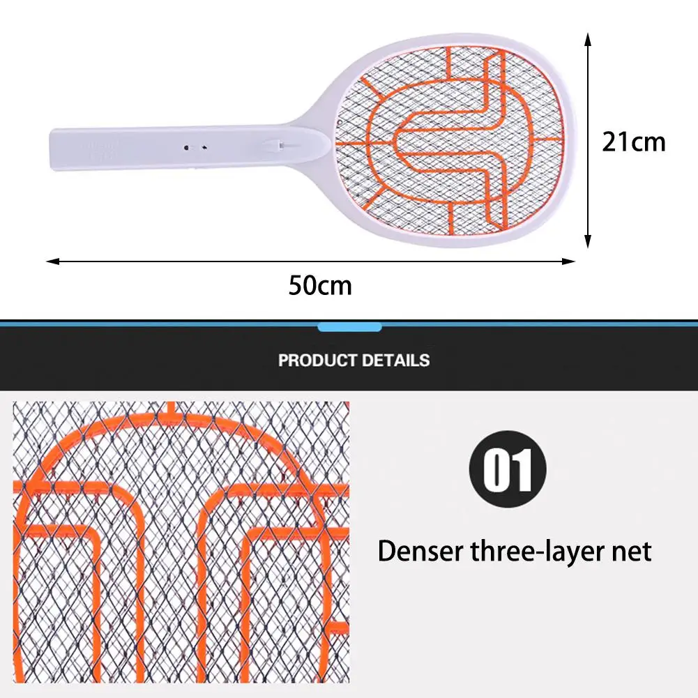 USB перезаряжаемая электрическая противомоскитная Летающая мухобойка, москитные убийцы, баг, Zapper ракетка, борьба с вредителями, литиевая батарея 18650