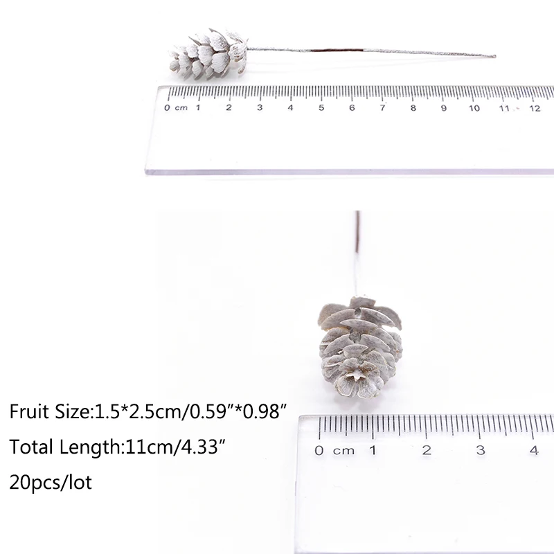 12/20 шт белые Искусственные сосновые орехи шишки Искусственные цветы ананас трава для свадьбы Рождество DIY ВЕНОК Скрапбукинг Декор - Цвет: 20pcs-2.5cm
