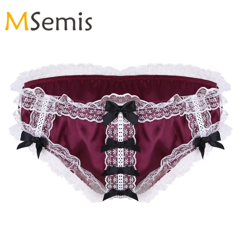 Мужское атласное нижнее белье Sissy мужское для геев мягкое блестящее