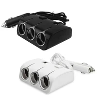 3Sockets 120W Autos Cigarette Lighter Splitter 2Usb Ports Charger Adapter With Switch Car Accessory