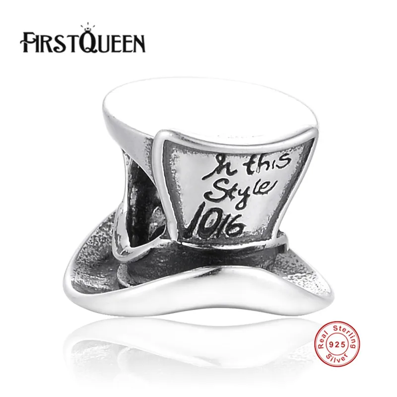 

FirstQueen Fit Authentic Brand Charm Sterling Silver 925 Original Hat Charm Bracelet DIY Beads Jewelry Gift