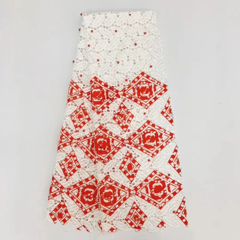 

African Lace Fabric 2019 Embroidered Nigerian Pearls Laces Fabric High Quality French Tulle Lace Fabric For Women NX889k