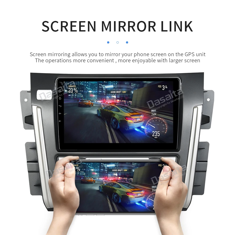 Perfect Dasaita 1 Din Car Radio GPS Android 9.0 for Nissan Patrol 2018 with 10.2" IPS Touch Screen MP3 player Navigation 4*50W 16