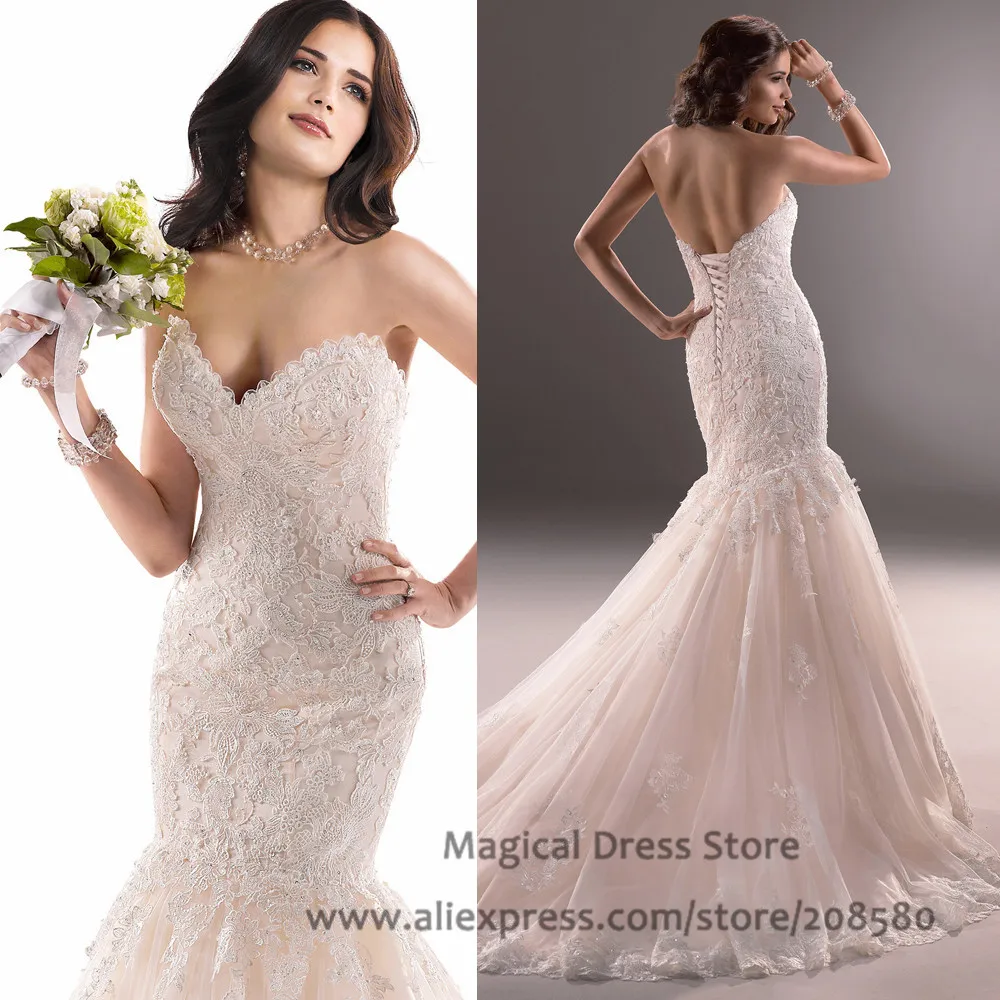 Wedding Discount Wedding Dresses online buy wholesale wedding dresses discount prices from china chinese lace blush pink appliques corset back brautkleider 2016 mermaid bridal gowns prices