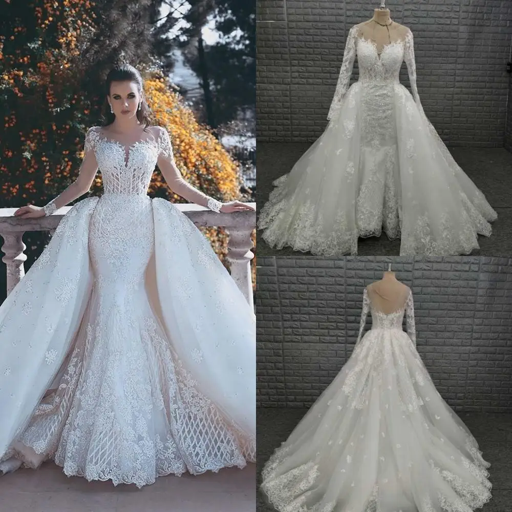 detachable overskirt for wedding dress