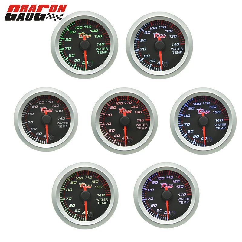 

Dragon gauge 2" 52mm Stepper motor 7 color Backlight automobile motorcycle Car Water temp gauge Temperature Meter Wish Sensor