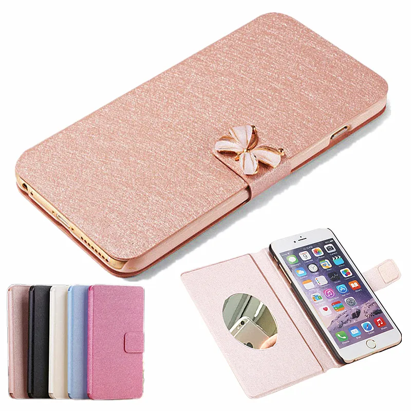 

Doogee F5 case cover wallet flip PU leather case for Doogee F5 cover 5.5 original crazy horse Mirror for doogee f5 mobile Phone