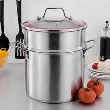 7л кухонный горшок для готовки суповая из нержавеющей стали Кастрюля со спуском пара утолщенная плита для готовки общего назначения тушеная лапша густой суп горшок