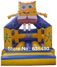 PVC5X4meter tarpaulin small inflatable font b bouncer b font with slide inflatable combo inflatable castle DHL